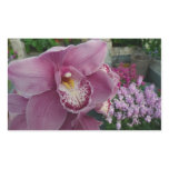 Purple Orchid and Garden Colorful Floral Rectangular Sticker
