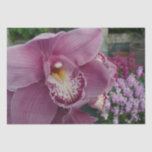 Purple Orchid and Garden Colorful Floral Tissue Paper