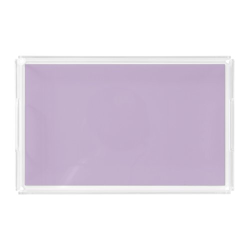 Purple Orchid Bloom Solid Color Print Acrylic Tray