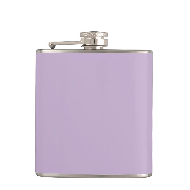 Purple Orchid Bloom Solid Color Print Flask (Front)
