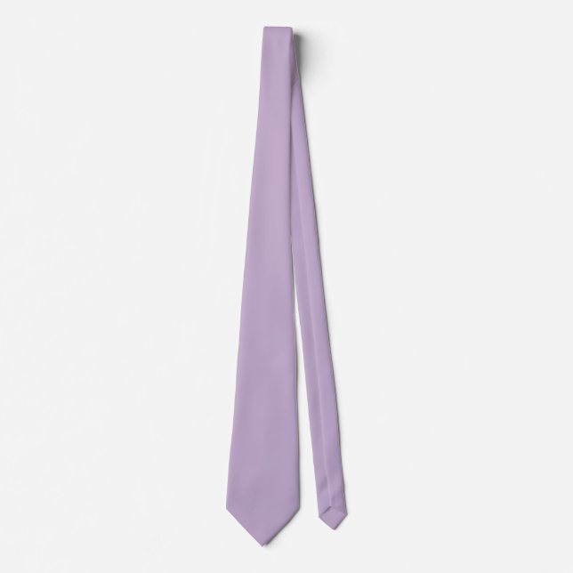 Purple Orchid Bloom Solid Color Print Neck Tie (Front)