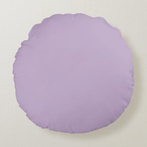 Purple Orchid Bloom Solid Color Print Round Pillow