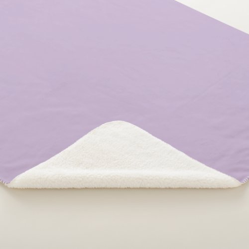 Purple Orchid Bloom Solid Color Print Sherpa Blanket