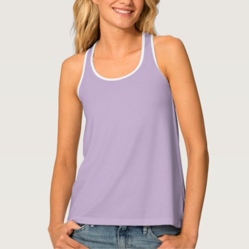 Purple Orchid Bloom Solid Color Print Tank Top