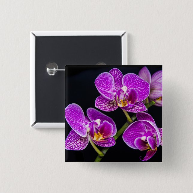 Purple orchid button (Front & Back)