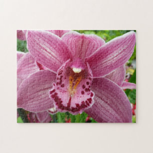 Purple Orchid Elegant Floral Botanical Jigsaw Puzzle