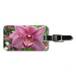 Purple Orchid Elegant Floral Botanical Luggage Tag