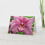 Purple Orchid Elegant Floral Card