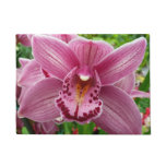 Purple Orchid Elegant Floral Doormat