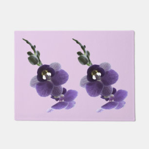 Purple orchid flower,  doormat