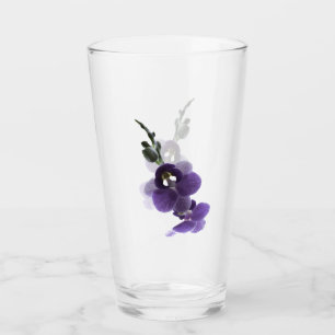 Purple orchid flower, Glass Cup