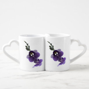 Purple orchid flower, Lovers' mug
