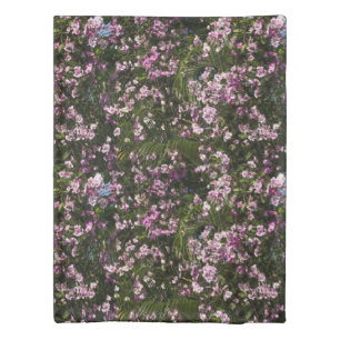 Purple orchid flowers in blossom duvet cover