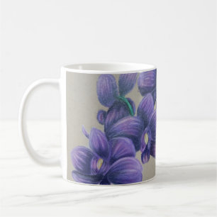 Purple orchid mug