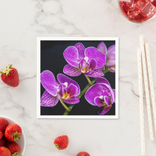 Purple orchid napkins
