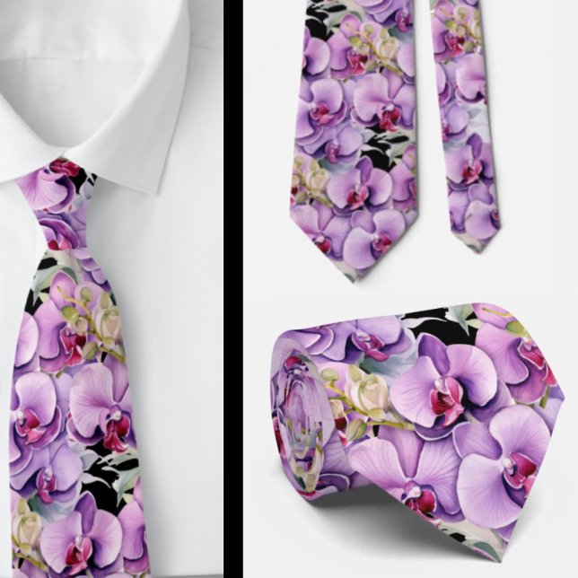Purple Orchid Neck Tie (Creator Uploaded)