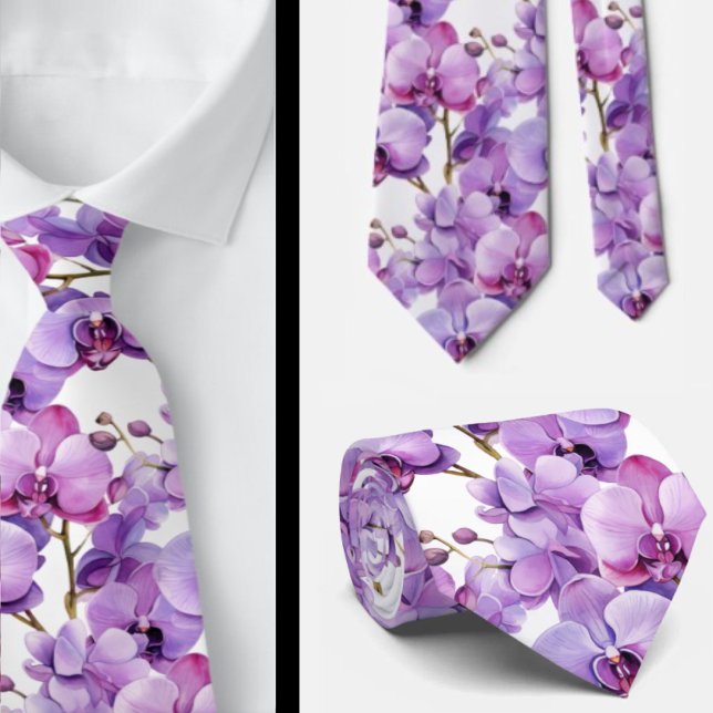 Purple Orchid Neck Tie (Creator Uploaded)