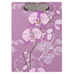 Purple Orchid Pattern Clipboard