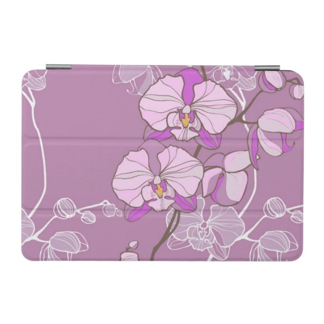 Purple Orchid Pattern iPad Mini Cover (Horizontal)