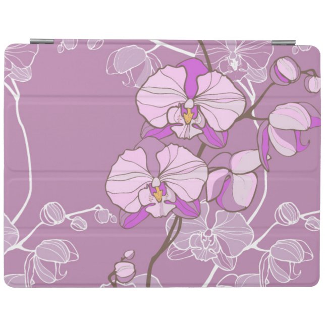 Purple Orchid Pattern iPad Smart Cover (Horizontal)