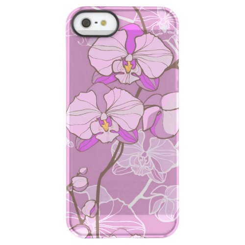 Purple Orchid Pattern Permafrost iPhone SE55s Case
