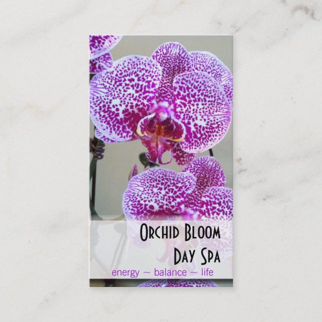 Purple Orchid Photography Appointment Card (Front)