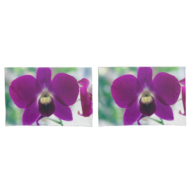 Purple Orchid Pillowcase (Front-Set)