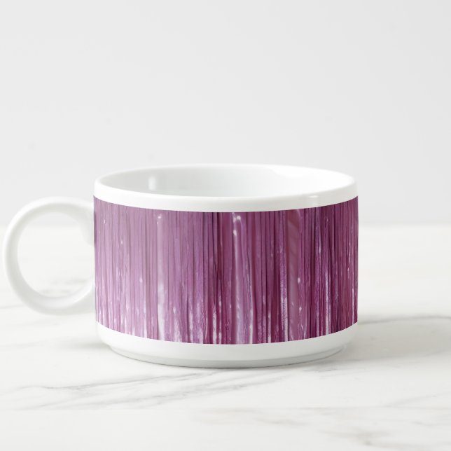 Purple Orchid Pink Tinsel Stripes Bowl (Right)
