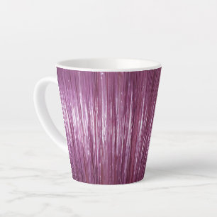 Purple Orchid Pink Tinsel Stripes Latte Mug