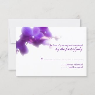 Purple Orchid Response Card