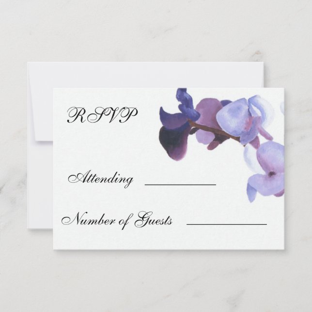 purple orchid rsvp cards (Front)