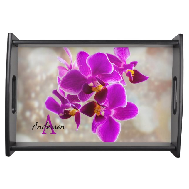 Purple Orchid Serving Tray (Front)