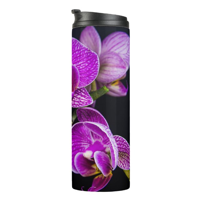 Purple orchid thermal tumbler (Rotated Right)