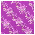 Purple orchid watercolor flower art floral fabric