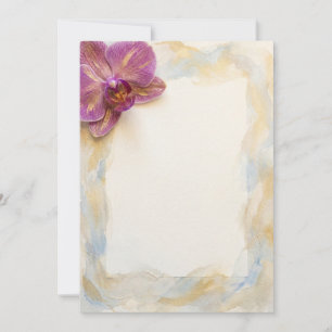Purple Orchid Watercolor Invitation