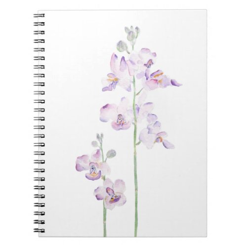 purple orchid watercolor notebook