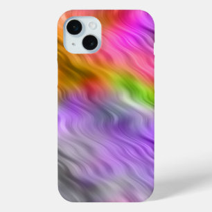 Purple Orchid Wavy Texture iPhone 15 Plus Case
