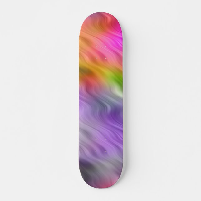 Purple Orchid Wavy Texture Skateboard Deck (Front)
