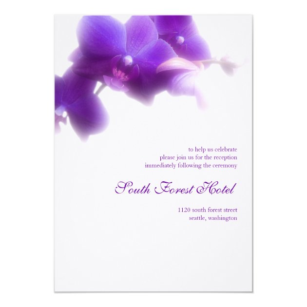 Purple Orchid Wedding Invitation