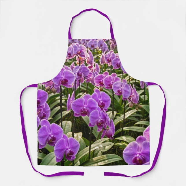 Purple Orchids Apron (Front)