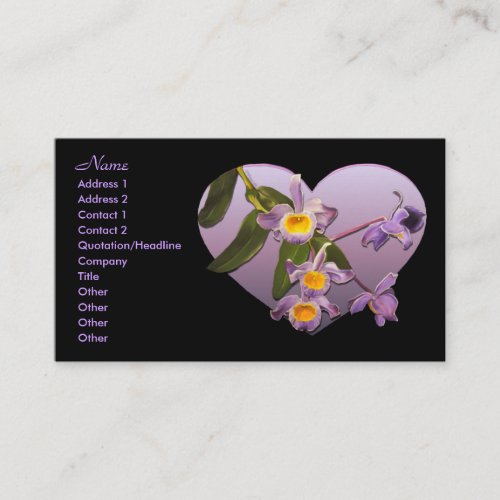 Purple Orchids Business Cards
