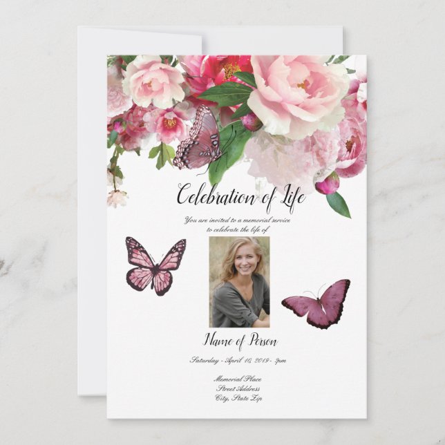 Purple Orchids Hummingbird invitation (Front)