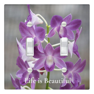 Purple Orchids Kauai Hawaii Light Switch Cover