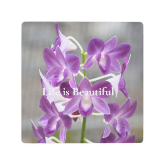 Purple Orchids Kauai Hawaii Metal Print