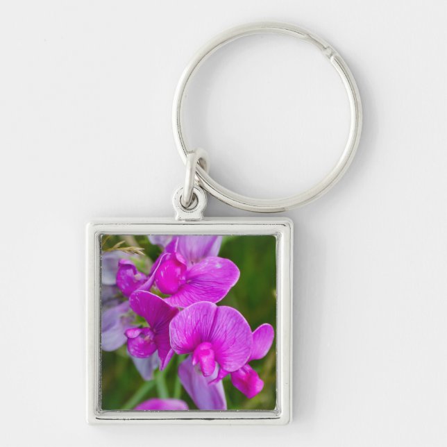 Purple Orchids Keychain (Front)