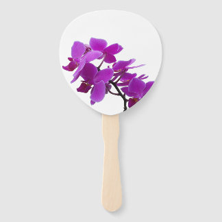 Purple orchids on customizable fan