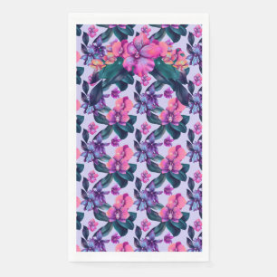Purple Orchids Paper Guest Towels