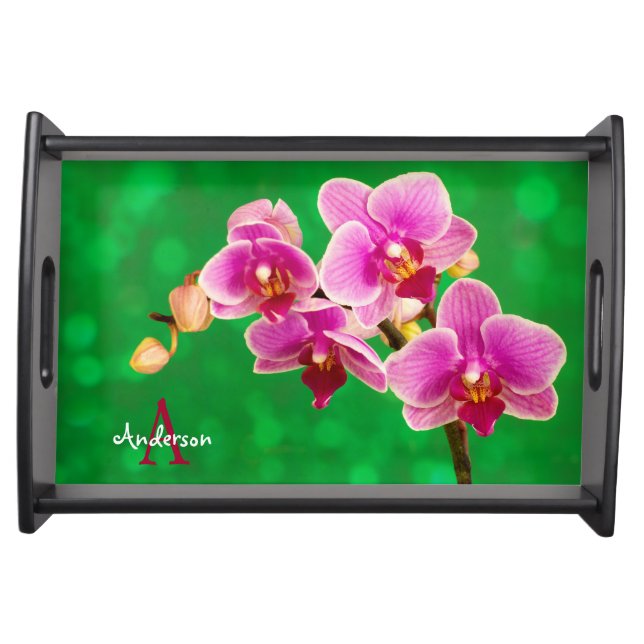 Purple Orchids Serving Tray (Front)