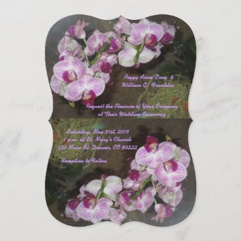 Purple Orchids Wedding Invitations by Rinchen365flower at Zazzle