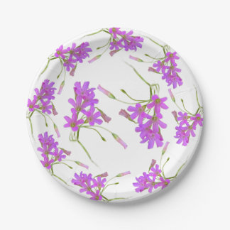 Purple Organic Flowers, Paper Plates